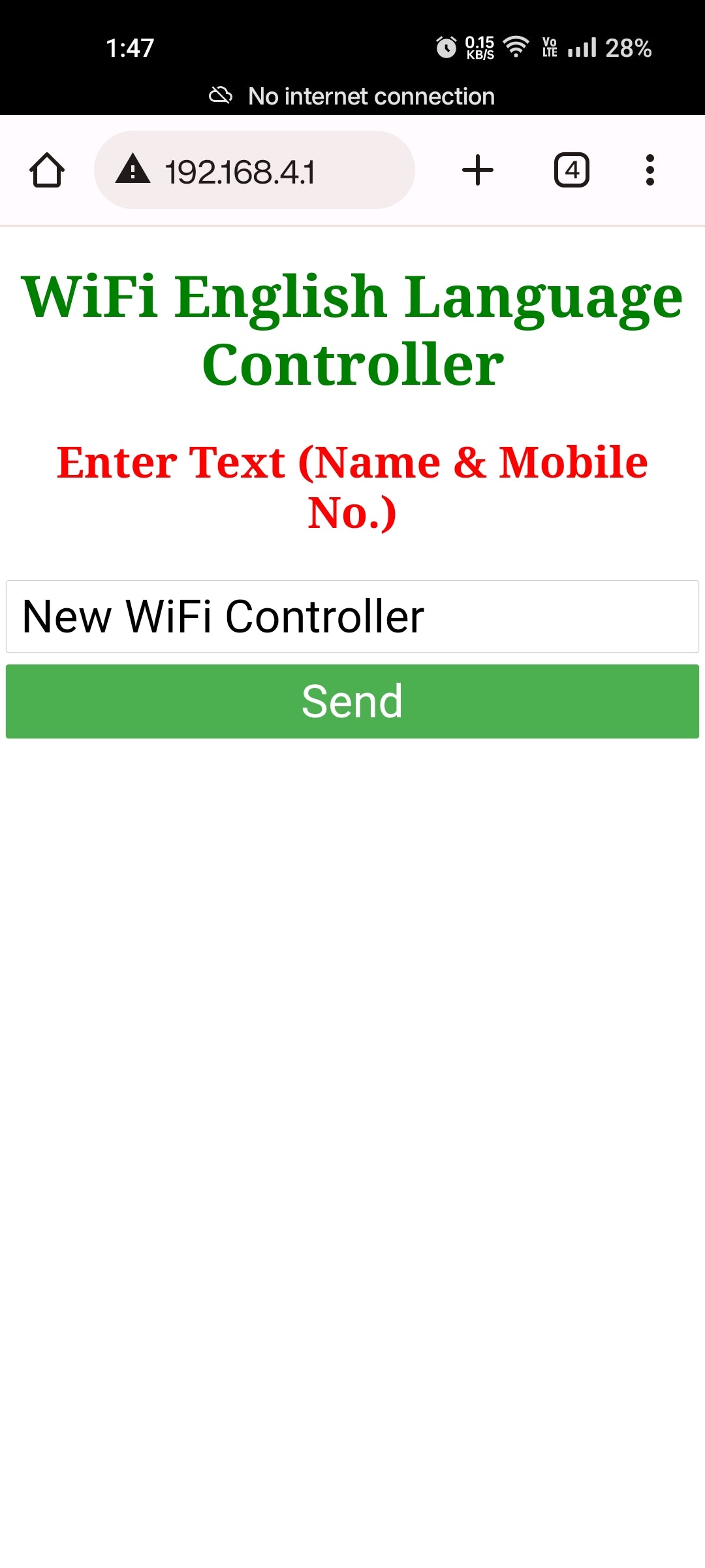 WiFi Pixel Led Controller ( Text Input)