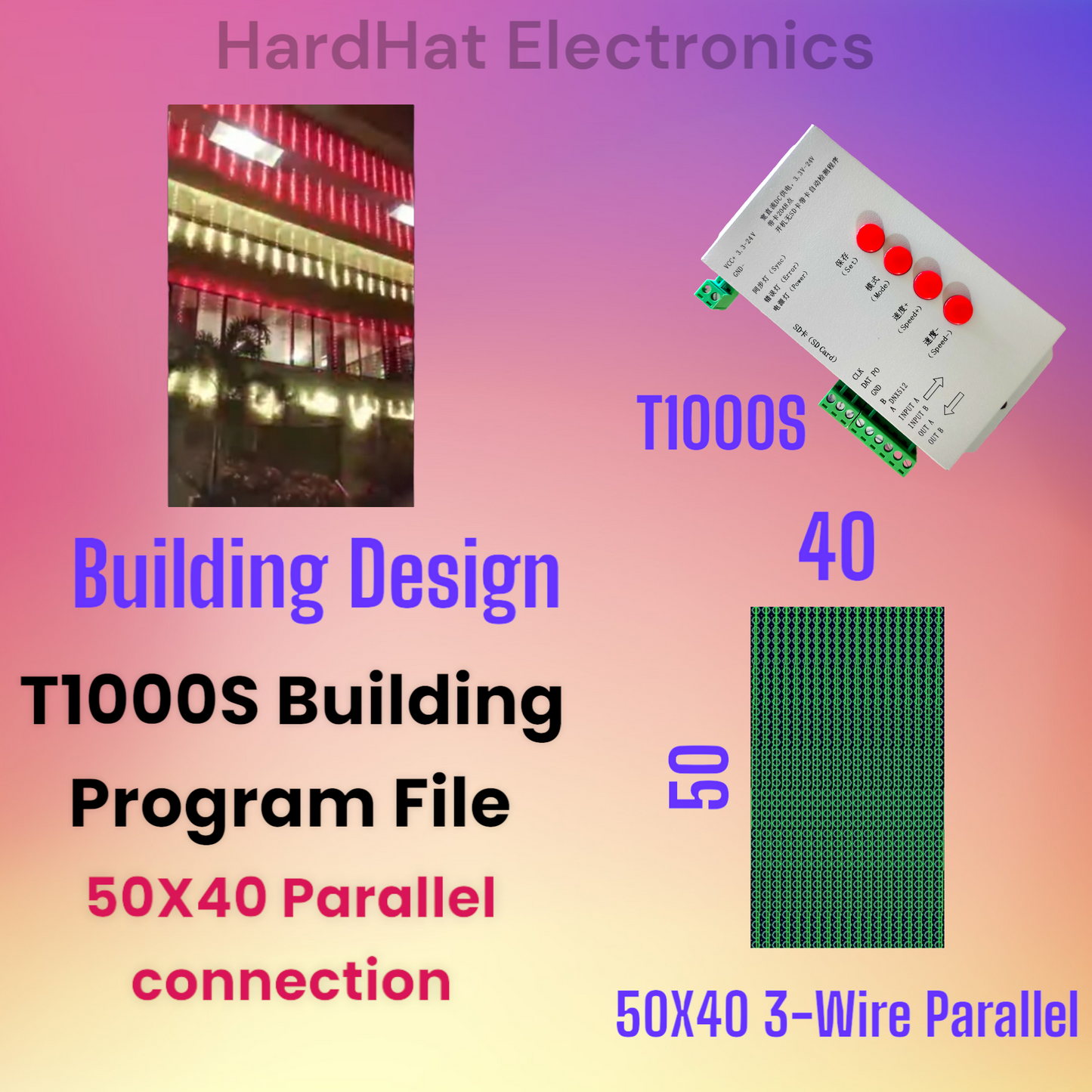 T1000S नियंत्रक के लिए समानांतर 50 X 40