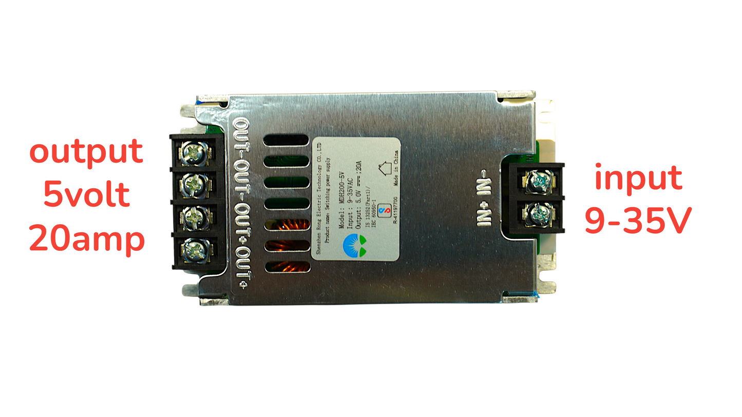 12 Volt DC to 5 Volt DC Converter (Slim body High Quality)