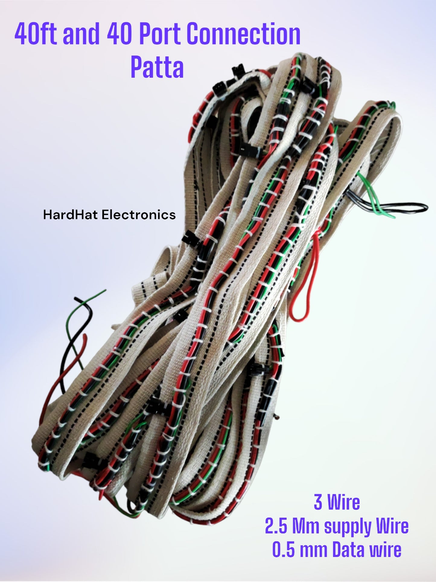 40 पोर्ट समानांतर कनेक्शन पट्टा 40 फीट (3-तार कनेक्शन)