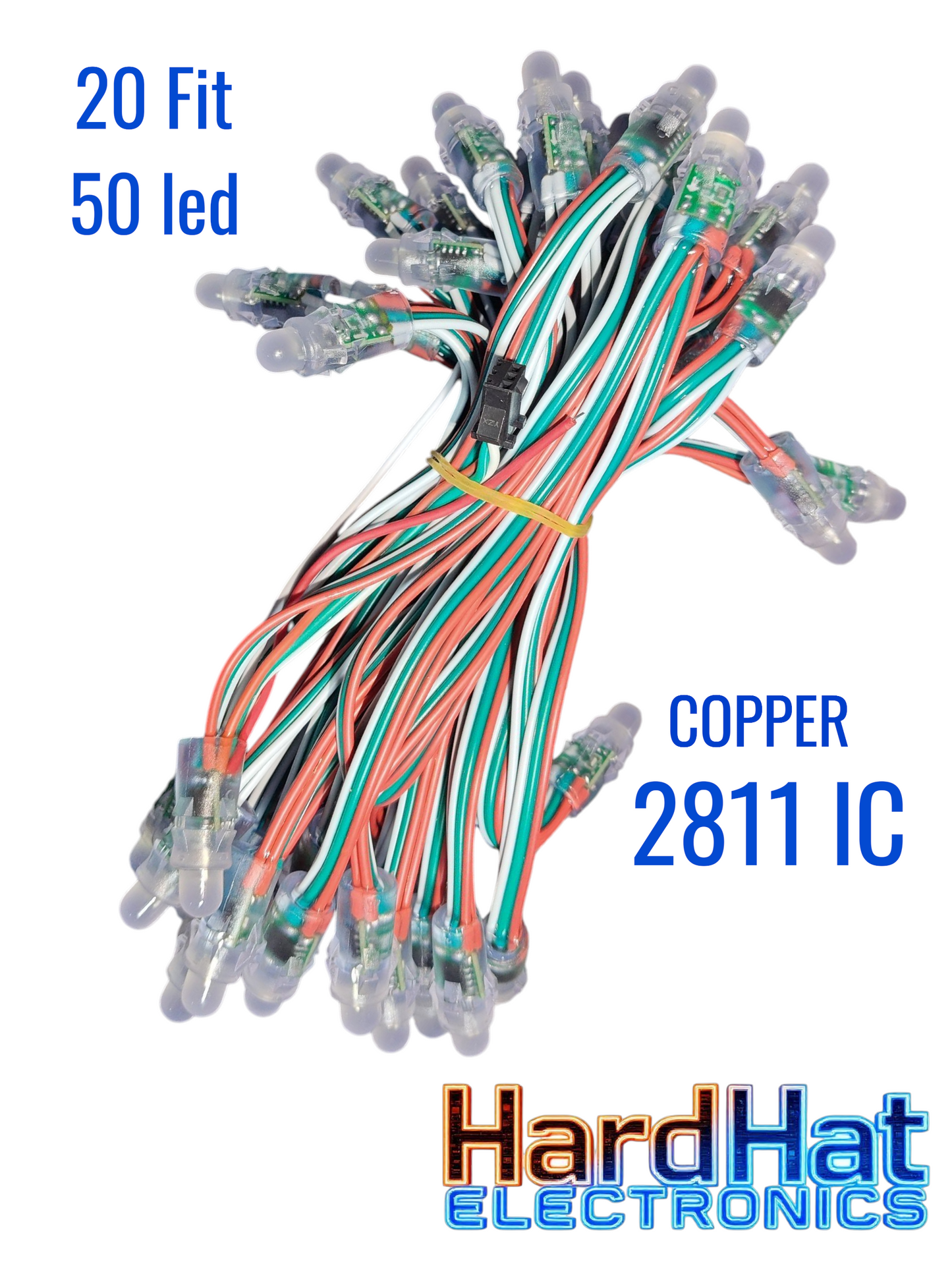 2811 Pixel led 20ft Copper wire  777