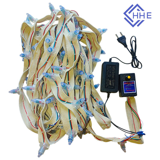 100 led patta set + holder + wire + hd controller (100 बल्ब का पिक्सेल पट्टा एचडी  कन्ट्रोलर और सप्लाइ के साथ कनेक्शन किया हुआ)