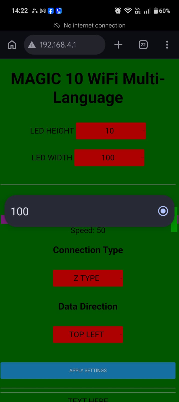 Magic 10 (एक लाइन मे 10 एलईडी टोटल 120 लाइन तक )wifi  Multilanguage