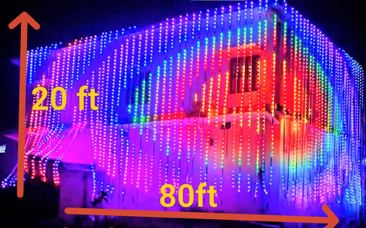 लटकन सेट ऊंचाई 20ft चौड़ाई 10/20/30/40/50/60/70/80 फिट तक  Pixel led thoran set