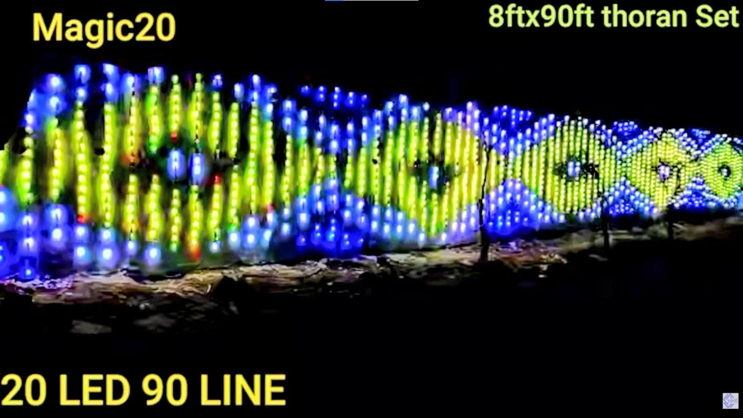 लटकन सेट ऊंचाई 8 फिट चौड़ाई 100 फिट तक (set  8ft X 20ft/30ft/40ft/50ft/60ft/70ft/80ft/90ft/100ft)