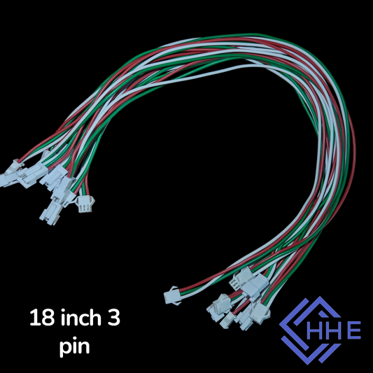 3 pin 18 inch connector 14/38 white (3 पिन 18 इंची कनेक्टर 17/38 सफेद)