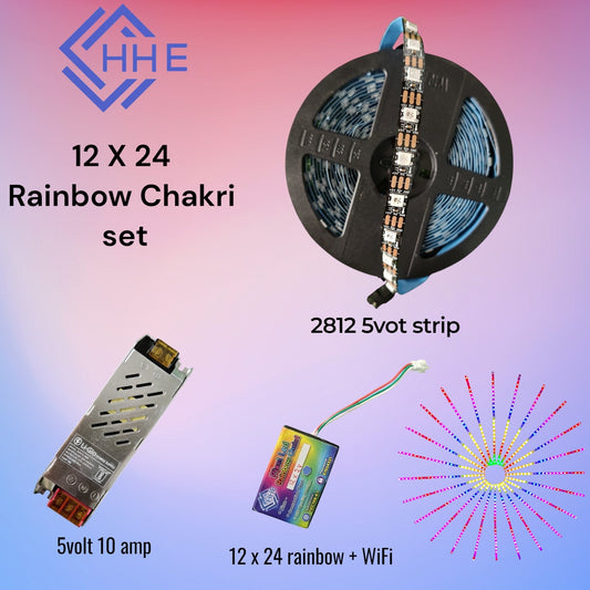 wifi 12 X 24 Complete setup (Strip based) DIY (स्ट्रिप 1 पीस + WiFi रैन्बो कन्ट्रोलर 1 पीस + 10 ऐम्प LG सप्लाइ  )