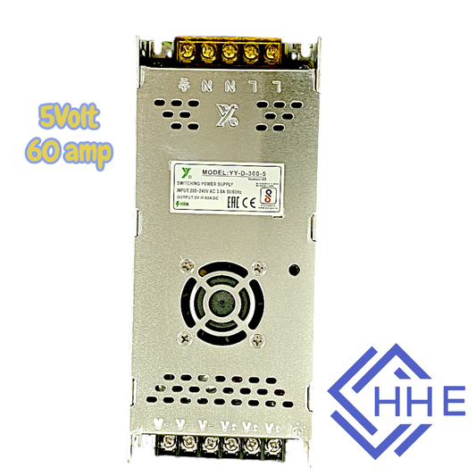 5 Volt 60 Amp Slim body HI Quality SMPS  YY(5 वोल्ट 60 ऐम्प पावर सप्लाइ स्लिम बॉडी हाई क्वालिटी)