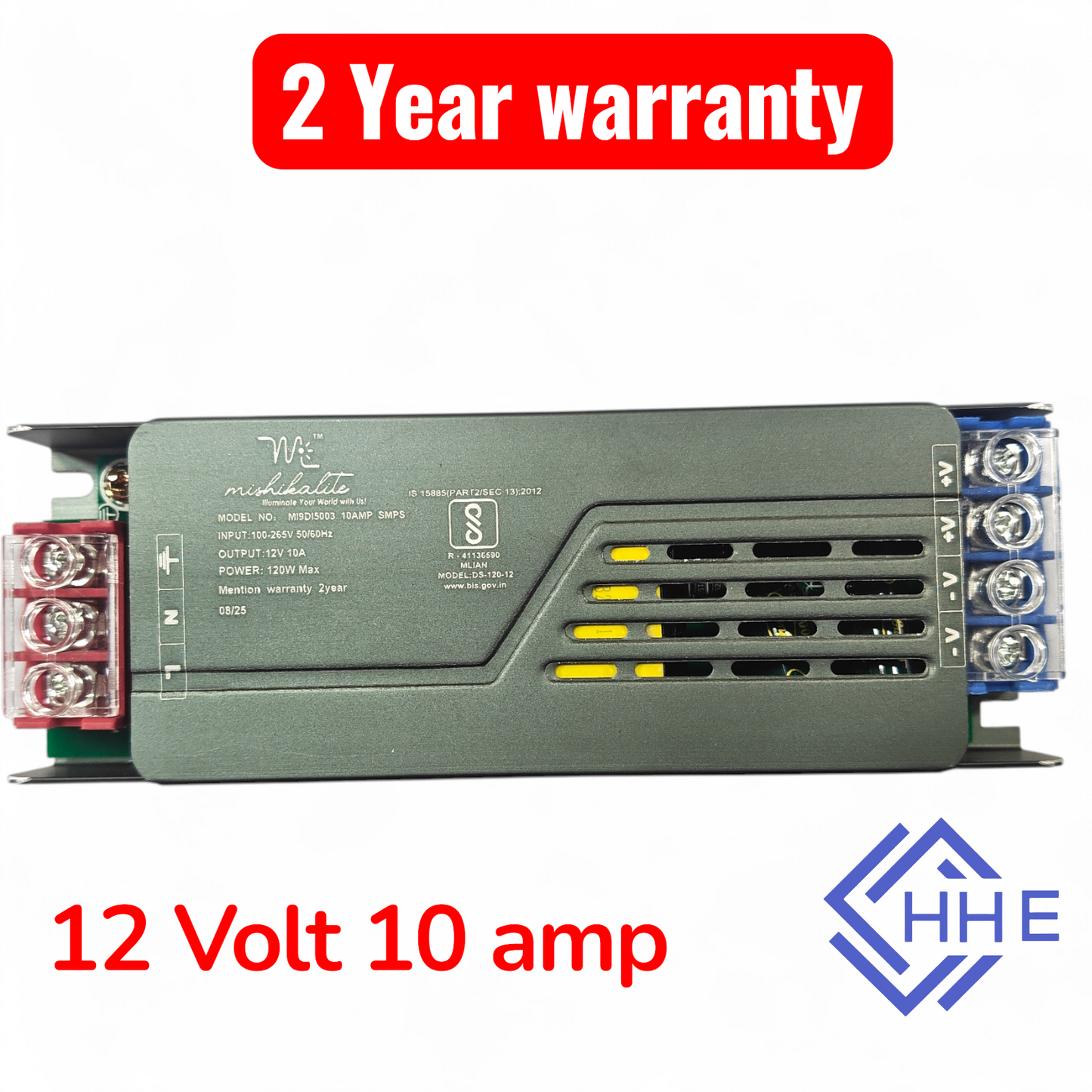 ML Power supply 12 volt 10 AMP (2 year warranty, full replace)
