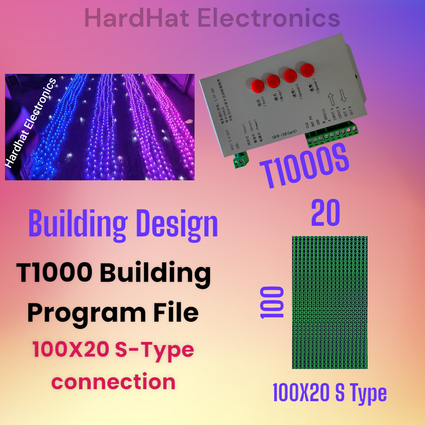 T1000 के लिए 100 X 20 S प्रकार का प्रोग्राम